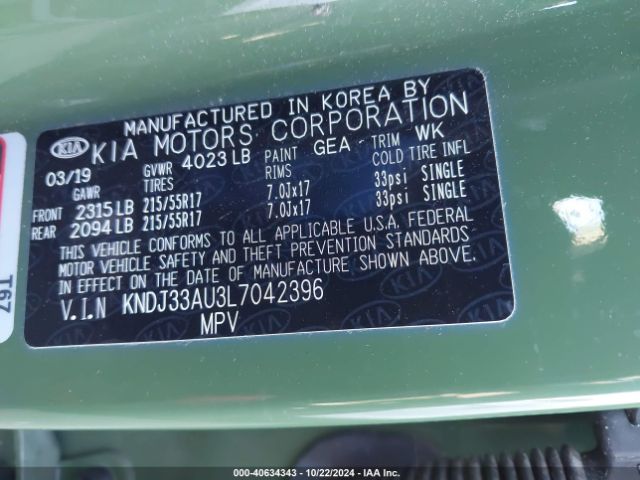 Photo 8 VIN: KNDJ33AU3L7042396 - KIA SOUL 