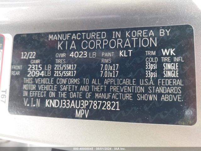 Photo 8 VIN: KNDJ33AU3P7872821 - KIA SOUL 