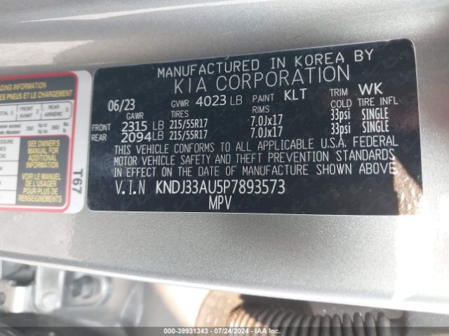 Photo 8 VIN: KNDJ33AU5P7893573 - KIA SOUL 