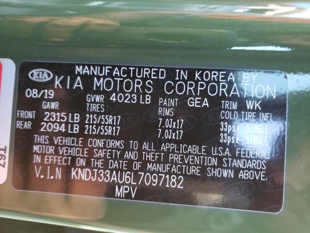 Photo 9 VIN: KNDJ33AU6L7097182 - KIA SOUL EX 