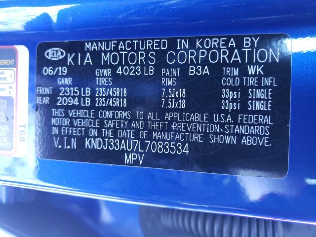 Photo 9 VIN: KNDJ33AU7L7083534 - KIA SOUL EX 