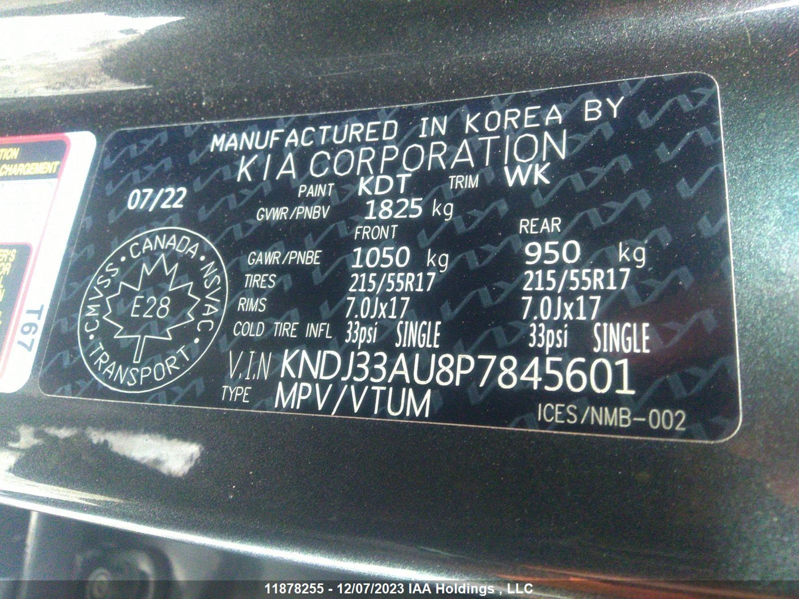 Photo 8 VIN: KNDJ33AU8P7845601 - KIA SOUL 