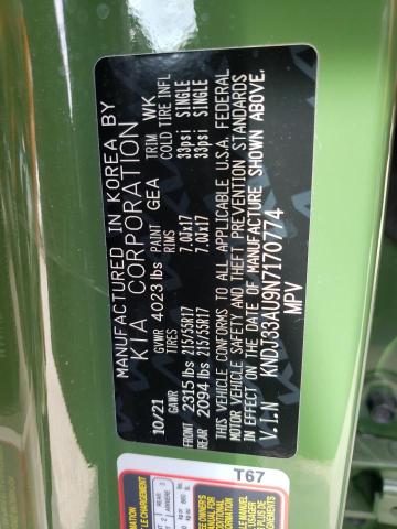 Photo 11 VIN: KNDJ33AU9N7170774 - KIA SOUL EX 