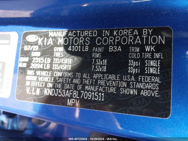 Photo 8 VIN: KNDJ53AF8L7091511 - KIA SOUL 