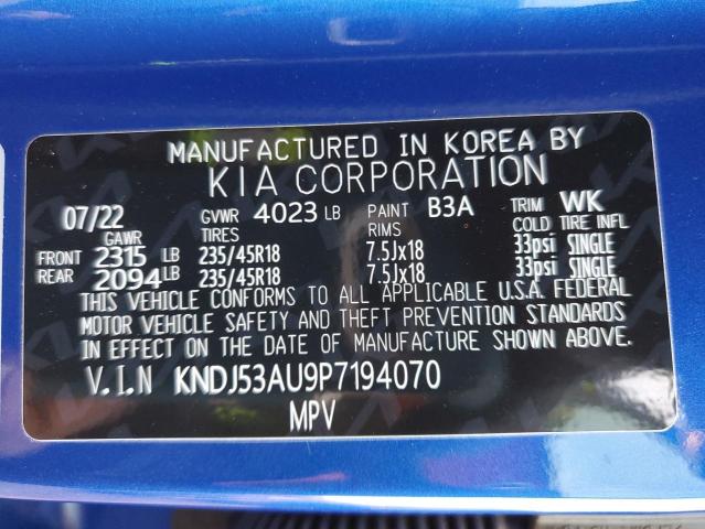 Photo 9 VIN: KNDJ53AU9P7194070 - KIA SOUL GT LI 