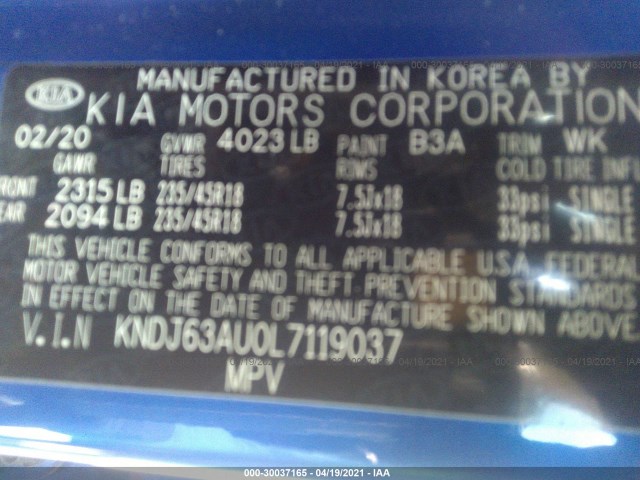 Photo 8 VIN: KNDJ63AU0L7119037 - KIA SOUL 