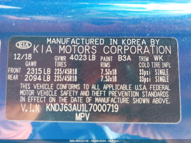 Photo 8 VIN: KNDJ63AU1L7000719 - KIA SOUL 