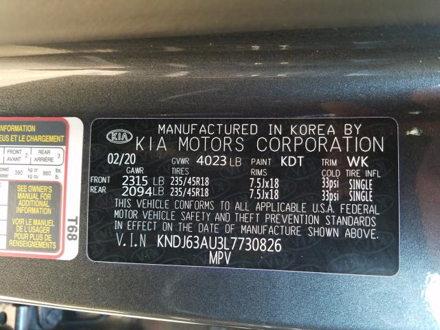 Photo 9 VIN: KNDJ63AU3L7730826 - KIA SOUL GT LI 