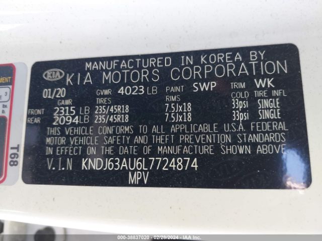 Photo 8 VIN: KNDJ63AU6L7724874 - KIA SOUL 