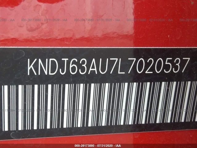 Photo 8 VIN: KNDJ63AU7L7020537 - KIA SOUL 