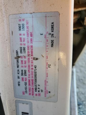 Photo 12 VIN: KNDJC733035057140 - KIA SORENTO EX 