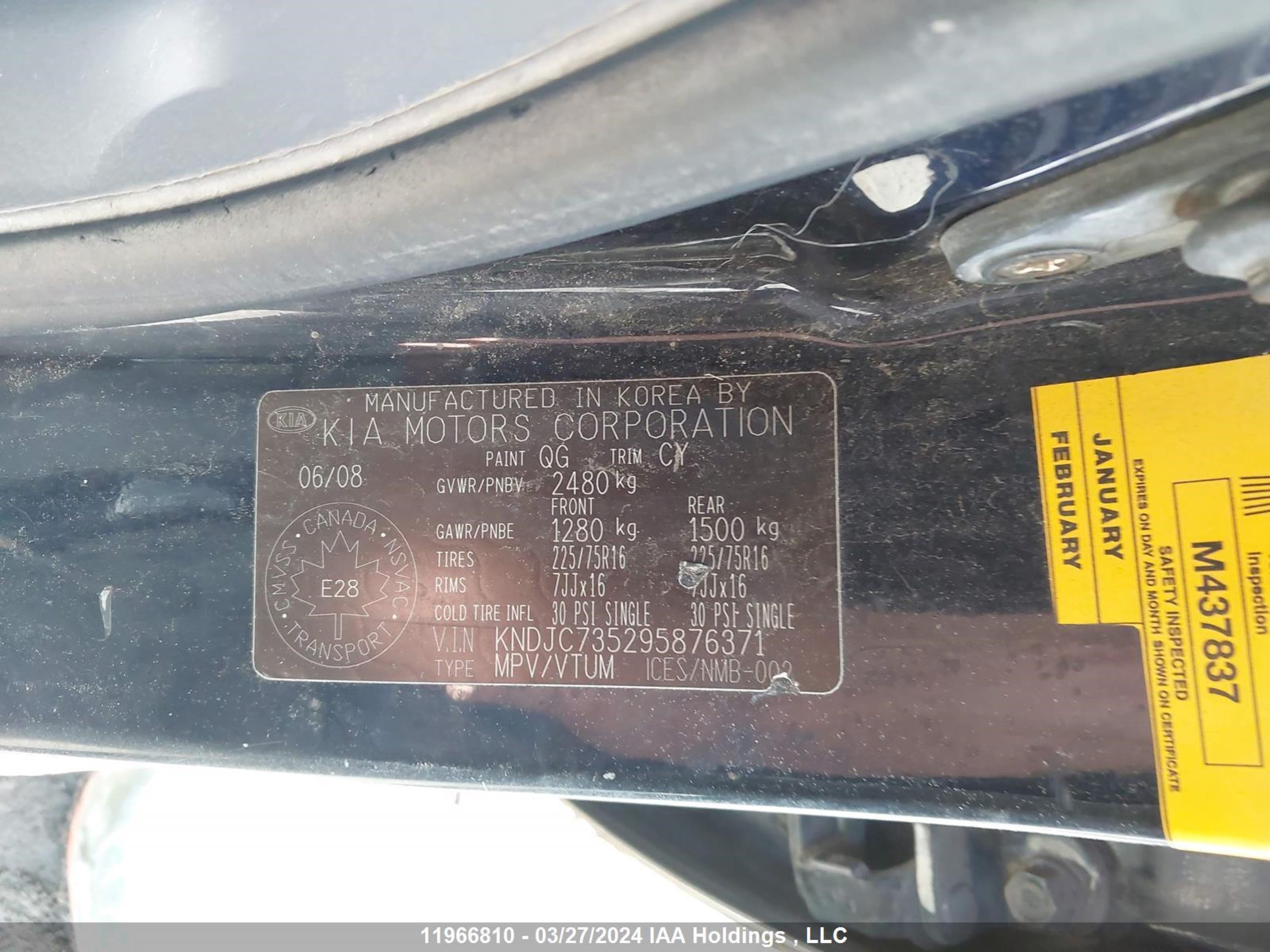 Photo 8 VIN: KNDJC735295876371 - KIA SORENTO 