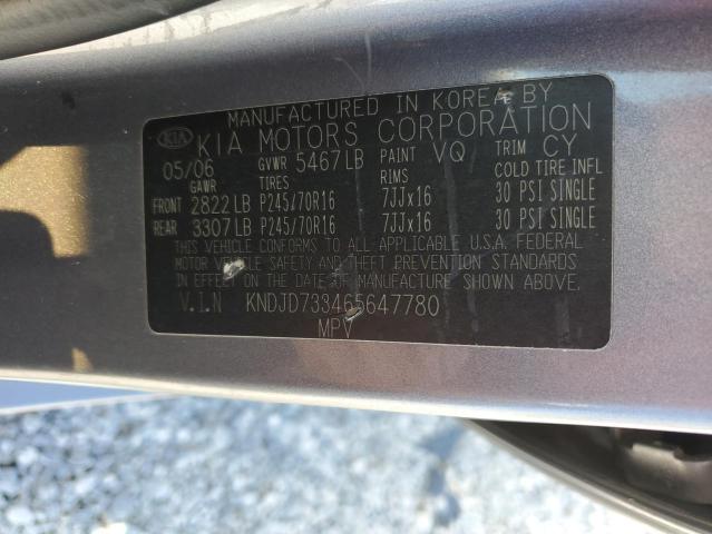 Photo 12 VIN: KNDJD733465647780 - KIA SORENTO EX 