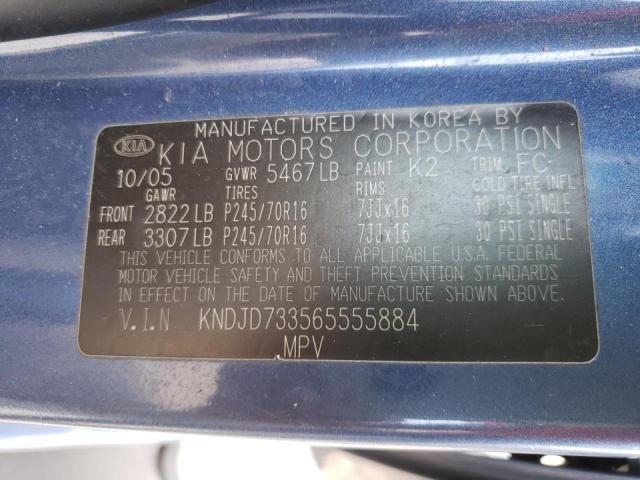 Photo 9 VIN: KNDJD733565555884 - KIA SORENTO EX 