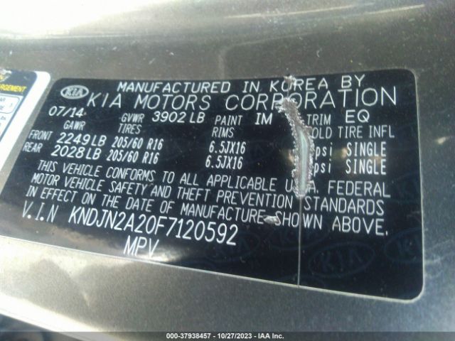 Photo 8 VIN: KNDJN2A20F7120592 - KIA SOUL 