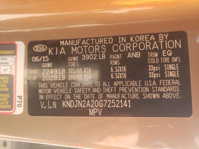 Photo 9 VIN: KNDJN2A20G7252141 - KIA SOUL 