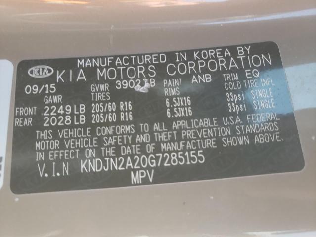 Photo 9 VIN: KNDJN2A20G7285155 - KIA SOUL 