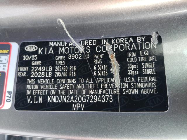 Photo 9 VIN: KNDJN2A20G7294373 - KIA SOUL 