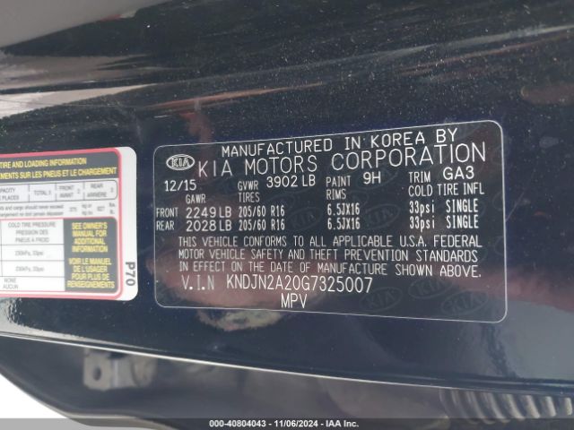 Photo 8 VIN: KNDJN2A20G7325007 - KIA SOUL 