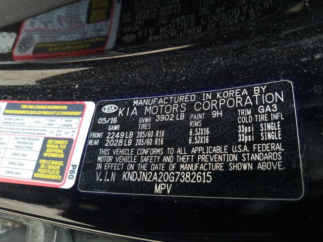 Photo 9 VIN: KNDJN2A20G7382615 - KIA SOUL 