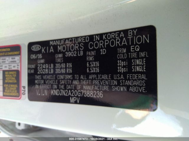 Photo 8 VIN: KNDJN2A20G7388236 - KIA SOUL 