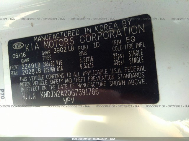 Photo 8 VIN: KNDJN2A20G7391766 - KIA SOUL 