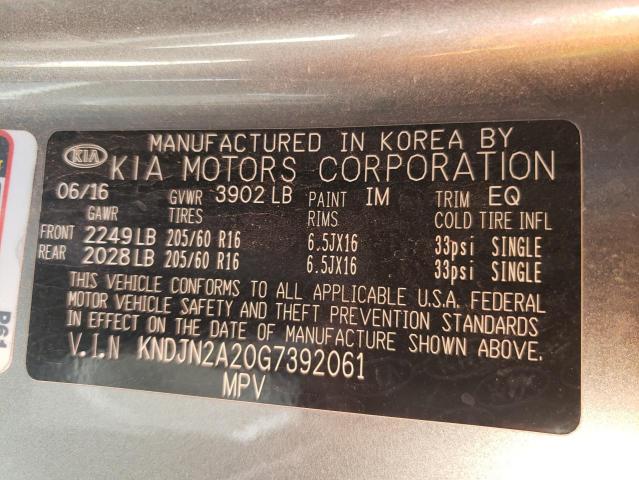 Photo 12 VIN: KNDJN2A20G7392061 - KIA SOUL 