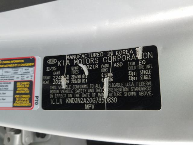 Photo 9 VIN: KNDJN2A20G7850830 - KIA SOUL 