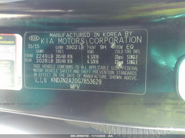 Photo 8 VIN: KNDJN2A20G7853629 - KIA SOUL 