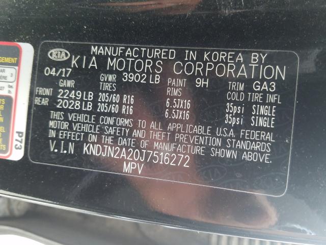 Photo 9 VIN: KNDJN2A20J7516272 - KIA SOUL 