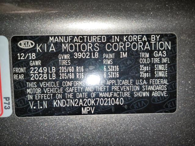 Photo 12 VIN: KNDJN2A20K7021040 - KIA SOUL 