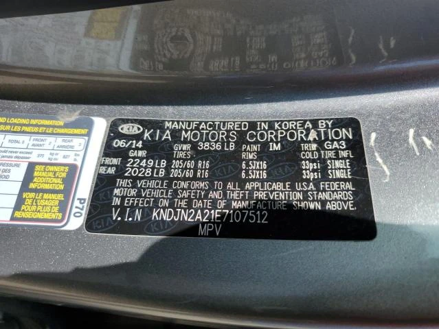 Photo 11 VIN: KNDJN2A21E7107512 - KIA SOUL 