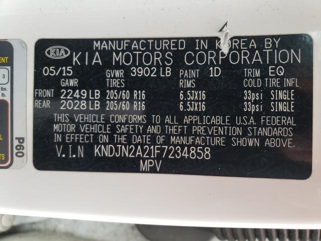 Photo 9 VIN: KNDJN2A21F7234858 - KIA SOUL 