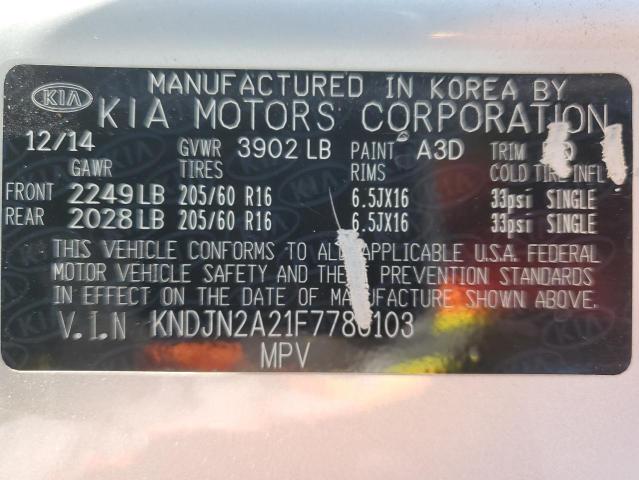 Photo 13 VIN: KNDJN2A21F7786103 - KIA SOUL 