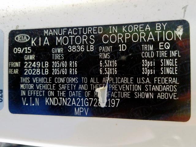 Photo 9 VIN: KNDJN2A21G7282197 - KIA SOUL 