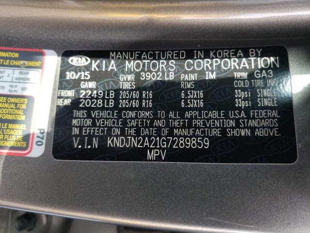 Photo 9 VIN: KNDJN2A21G7289859 - KIA SOUL 