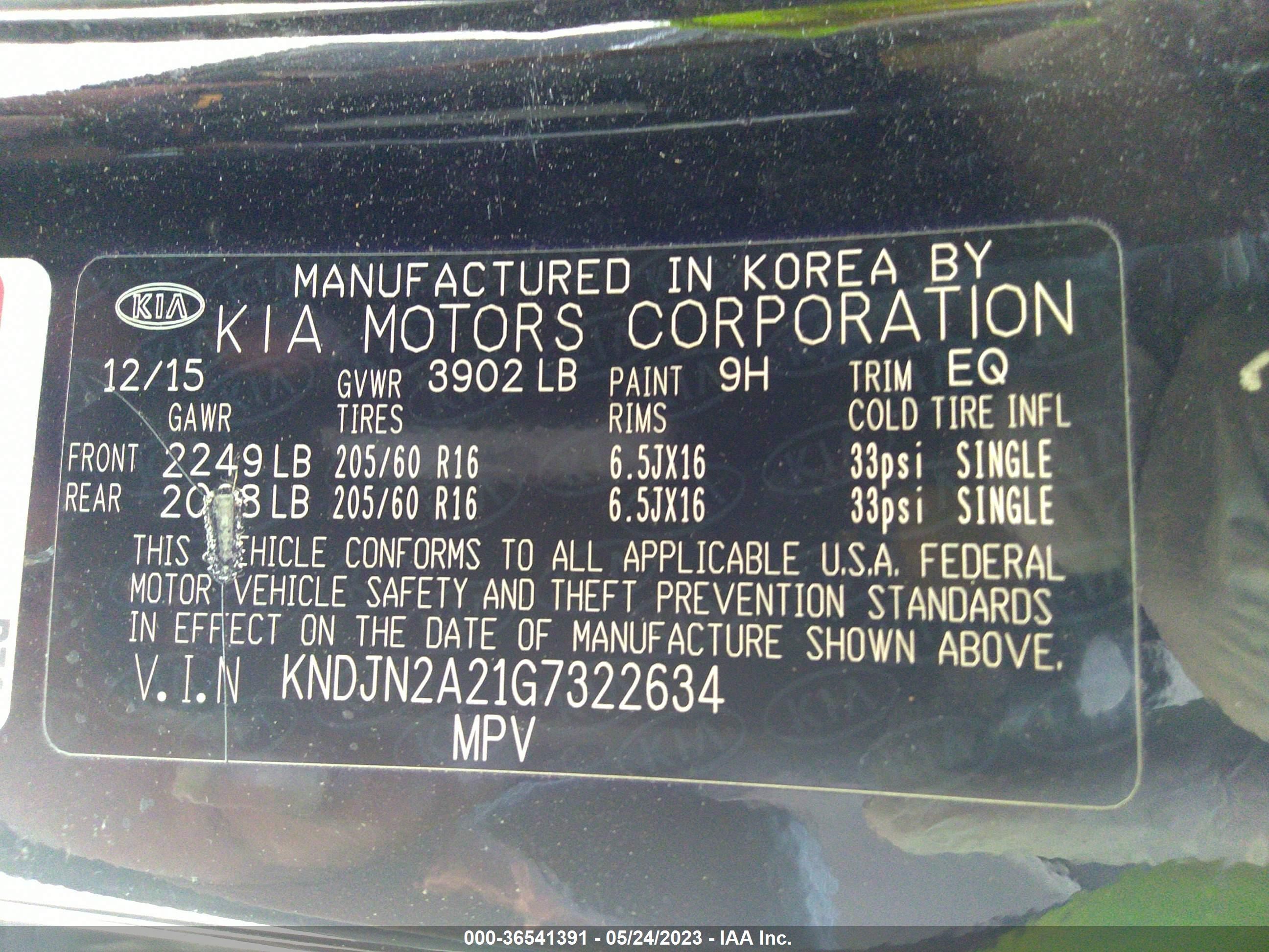 Photo 8 VIN: KNDJN2A21G7322634 - KIA SOUL 