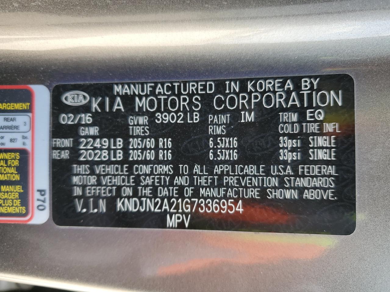 Photo 12 VIN: KNDJN2A21G7336954 - KIA SOUL 