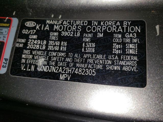 Photo 11 VIN: KNDJN2A21H7482305 - KIA SOUL 