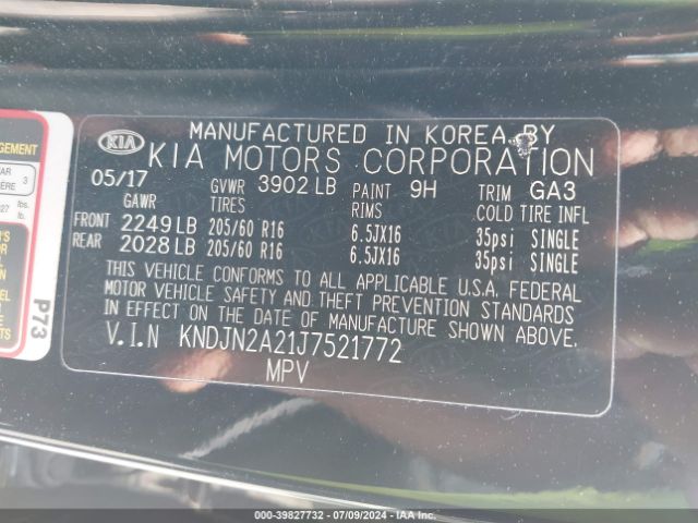 Photo 8 VIN: KNDJN2A21J7521772 - KIA SOUL 