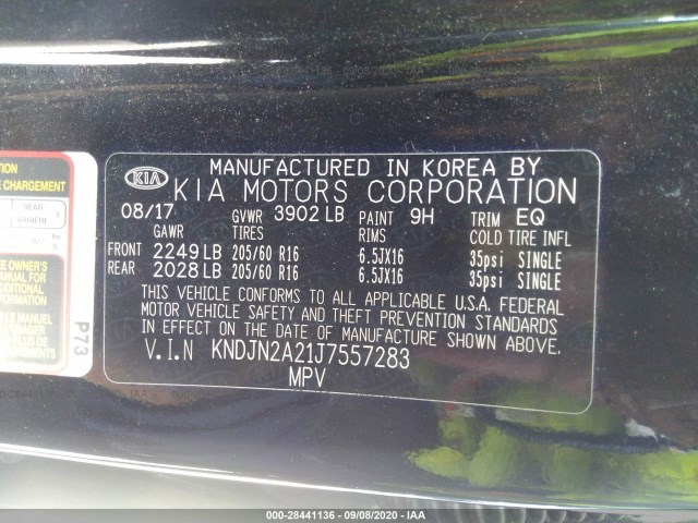 Photo 8 VIN: KNDJN2A21J7557283 - KIA SOUL 