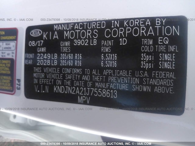 Photo 8 VIN: KNDJN2A21J7558613 - KIA SOUL 