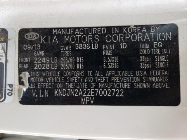 Photo 9 VIN: KNDJN2A22E7002722 - KIA SOUL 