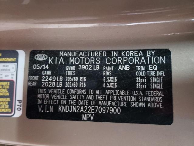 Photo 9 VIN: KNDJN2A22E7097900 - KIA SOUL 