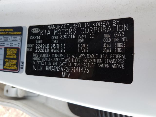 Photo 9 VIN: KNDJN2A22F7141475 - KIA SOUL 