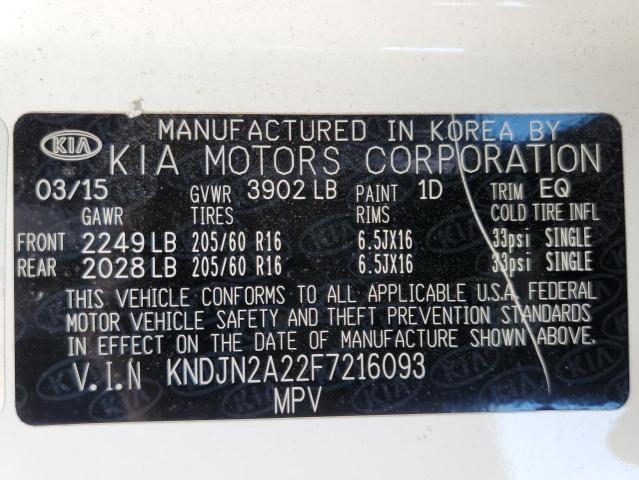 Photo 9 VIN: KNDJN2A22F7216093 - KIA SOUL 