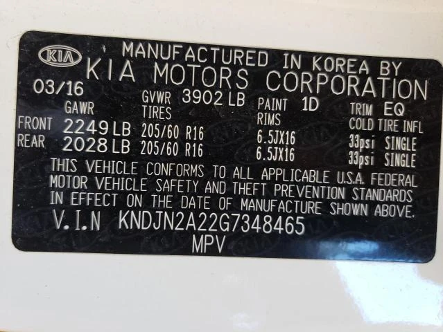 Photo 12 VIN: KNDJN2A22G7348465 - KIA SOUL 