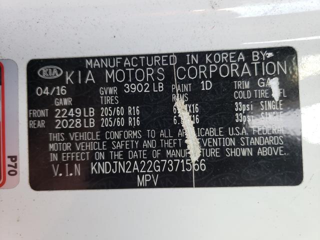 Photo 9 VIN: KNDJN2A22G7371566 - KIA SOUL 