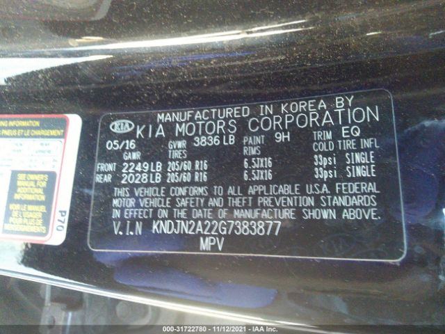 Photo 8 VIN: KNDJN2A22G7383877 - KIA SOUL 