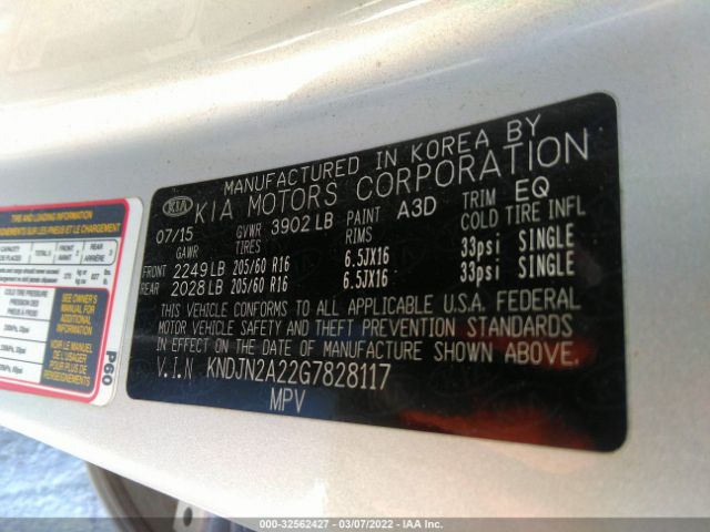 Photo 8 VIN: KNDJN2A22G7828117 - KIA SOUL 